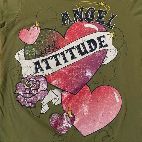 Angel with Attitude y2k graphic tee - Picture 2 of 4